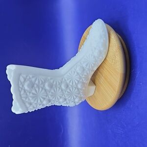 Fenton Milk Glass Boot Figurine